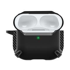 Airpods 3. Nesil Uyumlu Kılıf Armor Zırh Kulaklık Kılıfı Ultra Üstün Koruma Airbag Darme Emici Siyah