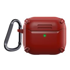 Airpods 3. Nesil Uyumlu Kılıf Armor Zırh Kulaklık Kılıfı Ultra Üstün Koruma Airbag Darme Emici Kırmızı