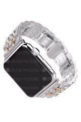 Apple Watch 7 6 SE 5 4 3 2 1 - 42 / 44 / 45 mm uyumlu Metal Kordon Premium Paslanmaz Çelik Kayış Rose Gold