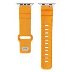 Apple Watch 7 8 9 45 mm uyumlu Premium Silikon Kordon Spor & Şık Tasarım Kayış Sarı
