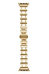 Apple Watch 10 46 mm Uyumlu Metal Kordon New Collection Zarif Paslanmaz Çelik Kayış Gold