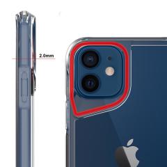 iPhone 12 uyumlu Kılıf Şeffaf Silikon Kapak Agresif Tasarım Üstün Koruma Yükseltilmiş Kenar