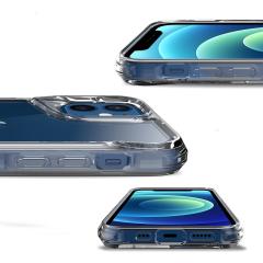 iPhone 12 uyumlu Kılıf Şeffaf Silikon Kapak Agresif Tasarım Üstün Koruma Yükseltilmiş Kenar