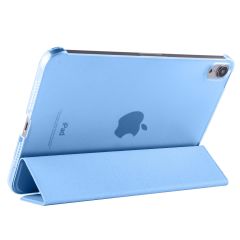 Apple iPad Mini 6. Nesil 2021 Uyumlu Kılıf Flip Akıllı Kapak Standlı Kılıf Smart Cover Uyku Modlu Mavi