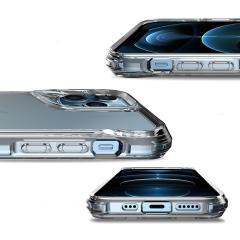 iPhone 12 Pro Max uyumlu Kılıf Şeffaf Silikon Kapak Agresif Tasarım Üstün Koruma Yükseltilmiş Kenar