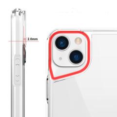 iPhone 13 uyumlu Kılıf Şeffaf Silikon Kapak Agresif Tasarım Üstün Koruma Yükseltilmiş Kenar