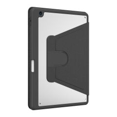 iPad 9. Nesil 2021 10.2 Uyumlu Kılıf 360° Dönebilen Kalem Bölmeli Standlı Akıllı Kapak Premium Siyah