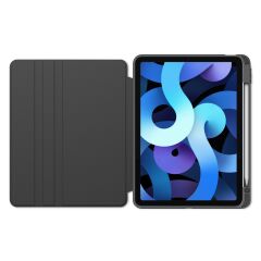 iPad 9. Nesil 2021 10.2 Uyumlu Kılıf 360° Dönebilen Kalem Bölmeli Standlı Akıllı Kapak Premium Siyah