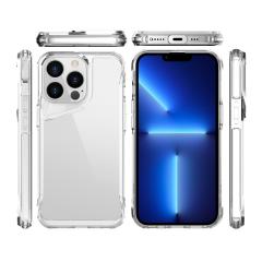 iPhone 13 Pro Max uyumlu Kılıf Şeffaf Silikon Kapak Agresif Tasarım Üstün Koruma Yükseltilmiş Kenar