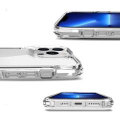 iPhone 13 Pro Max uyumlu Kılıf Şeffaf Silikon Kapak Agresif Tasarım Üstün Koruma Yükseltilmiş Kenar