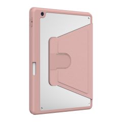 iPad 9. Nesil 2021 10.2 Uyumlu Kılıf 360° Dönebilen Kalem Bölmeli Standlı Akıllı Kapak Premium Pudra