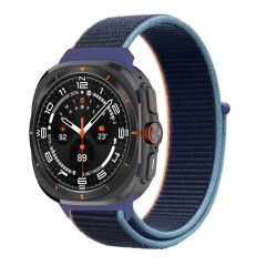 Samsung Galaxy Watch Ultra 47 mm uyumlu Spor Loop Kordon Hasır Örgü Kayış Cırt Cırtlı Velcro