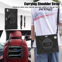 iPad Pro 13 M4 2024 Uyumlu Kılıf Askılı Standlı Kalem Bölmeli Defender Üstün Koruma Zırh Tank