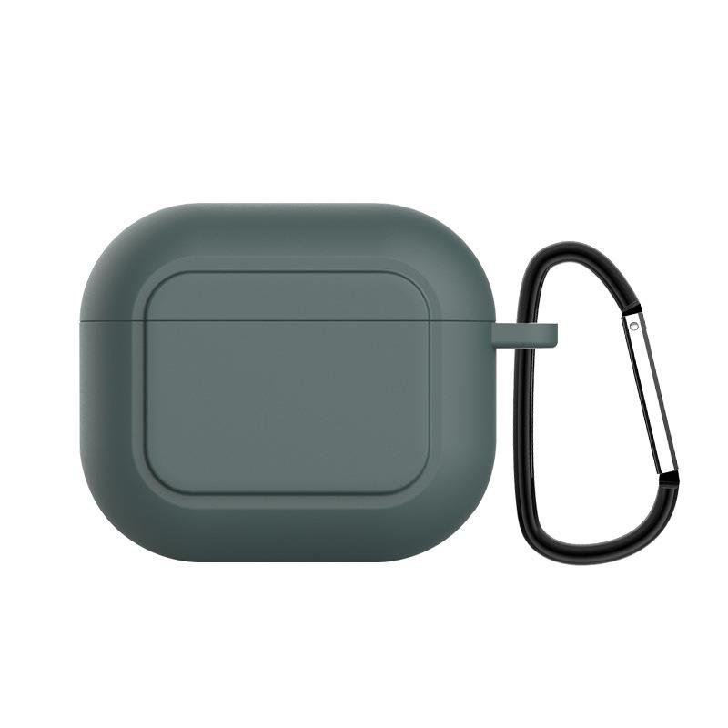 Airpods 3. Nesil Uyumlu Kılıf Silikon Kulaklık Kılıfı Tam Koruma Yumuşak Doku Koyu Yeşil