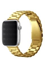 Apple Watch 8 41 mm uyumlu Metal Kordon Premium Paslanmaz Çelik Kayış