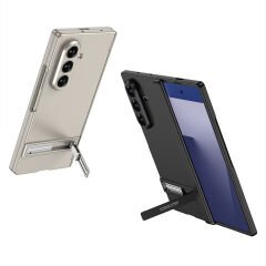 Galaxy Z Fold 7 uyumlu Kılıf Standlı Kamera Korumalı Premium Kapak Mat Tasarım