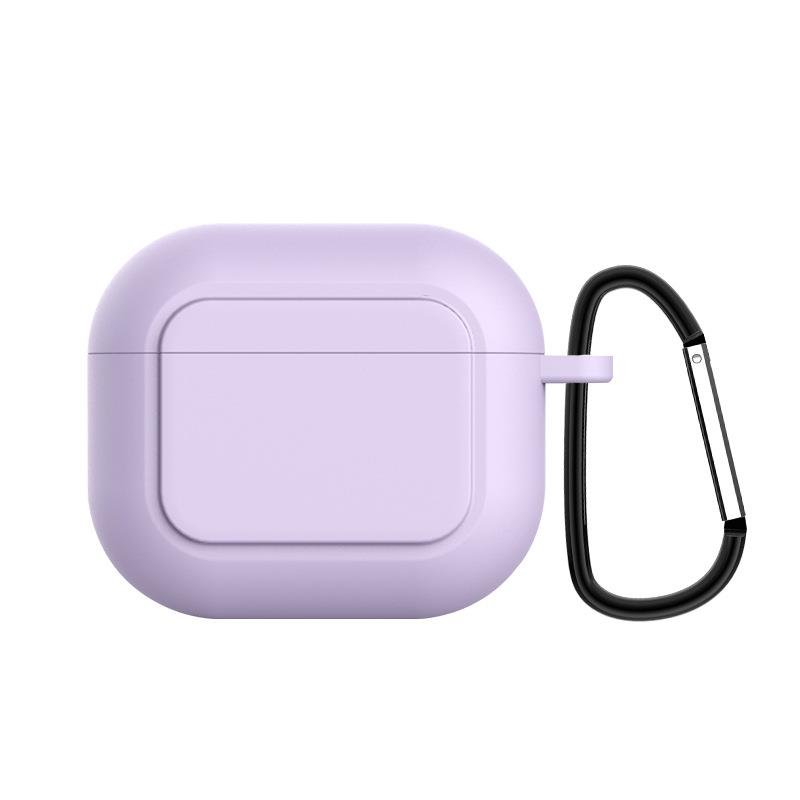 Airpods 3. Nesil Uyumlu Kılıf Silikon Kulaklık Kılıfı Tam Koruma Yumuşak Doku Lila