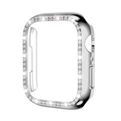 Apple Watch 6 SE 5 4 40 mm uyumlu Kasa Koruyucu Taşlı Tasarım Metalik Renk Gövde Koruma (Önü Açık)