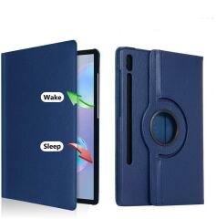 Samsung Galaxy Tab S8 11'' uyumlu Kılıf 360° Dönebilen Akıllı Kapak Standlı Smart Uyku Modlu Mor