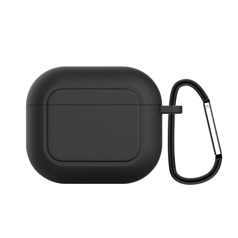 Airpods 3. Nesil Uyumlu Kılıf Silikon Kulaklık Kılıfı Tam Koruma Yumuşak Doku Siyah