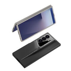 Galaxy Z Fold 7 uyumlu Kılıf Kamera Korumalı Spor Tasarım İnce Sert Rubber Procase Kapak Siyah