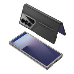 Galaxy Z Fold 7 uyumlu Kılıf Kamera Korumalı Spor Tasarım İnce Sert Rubber Procase Kapak Siyah