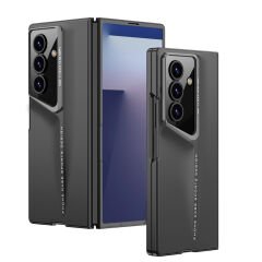 Galaxy Z Fold 7 uyumlu Kılıf Kamera Korumalı Spor Tasarım İnce Sert Rubber Procase Kapak Siyah