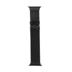 Apple Watch 10 46 mm Uyumlu Hasır Metal Örgü Kordon Kayış Ayarlanabilir Kilitli Toka