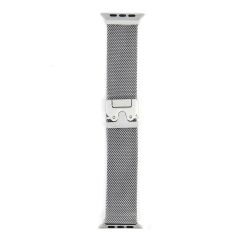 Apple Watch 10 46 mm Uyumlu Hasır Metal Örgü Kordon Kayış Ayarlanabilir Kilitli Toka