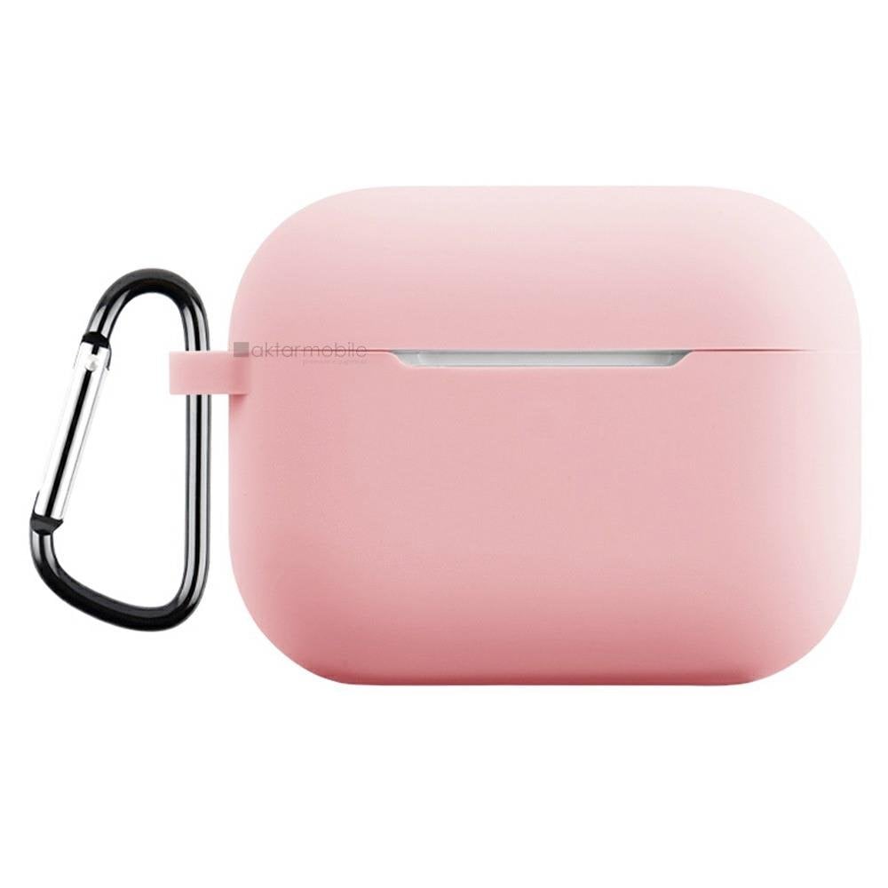 Airpods Pro 3. Nesil Uyumlu Kılıf Hoparlör ve Mikrofon Delikli Silikon Kapak Soft Yumuşak Dokulu Pudra