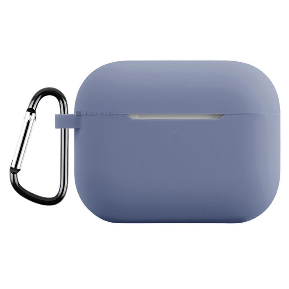 Airpods Pro 3. Nesil Uyumlu Kılıf Hoparlör ve Mikrofon Delikli Silikon Kapak Soft Yumuşak Dokulu Levander Gray