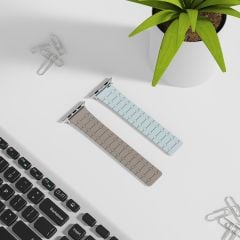Apple Watch 10 46 mm Magnetik Silikon Kordon Mıknatıslı Spor & Şık Tasarım Premium Kayış