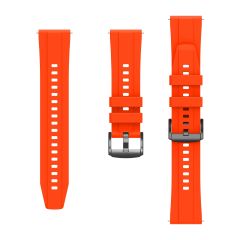 Redmi Watch 5 Active / Lite Uyumlu Yumuşak Silikon Kordon Soft Jel Spor Kayış Metal Toka Turuncu