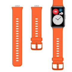 Huawei Watch Fit Silikon Kordon Premium Spor Kayış - 14 Renk Turuncu
