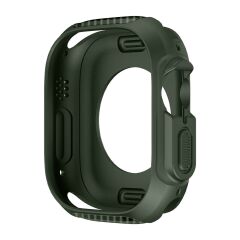 Apple Watch Ultra / Ultra 2 49 mm uyumlu Kasa Koruyucu Darbe Emici Silikon Karbon Desenli (Önü Açık)