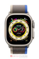 Apple Watch Ultra 49 mm uyumlu Kordon Trail Loop Naylon Örgü Kayış Beyaz - Sarı