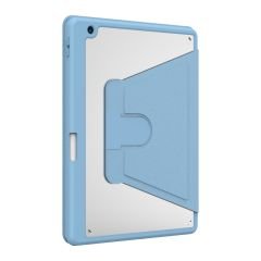 iPad 8. Nesil 2020 10.2 Uyumlu Kılıf 360° Dönebilen Kalem Bölmeli Standlı Akıllı Kapak Premium Mavi