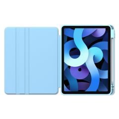 iPad 8. Nesil 2020 10.2 Uyumlu Kılıf 360° Dönebilen Kalem Bölmeli Standlı Akıllı Kapak Premium Mavi