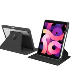 iPad 8. Nesil 2020 10.2 Uyumlu Kılıf 360° Dönebilen Kalem Bölmeli Standlı Akıllı Kapak Premium Siyah