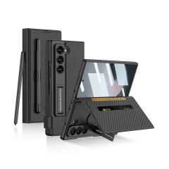 Samsung Galaxy Z Fold 6 uyumlu Kalemlikli Kapaklı Cüzdan Kılıf Standlı Kamera Korumalı Kartlık Kapak