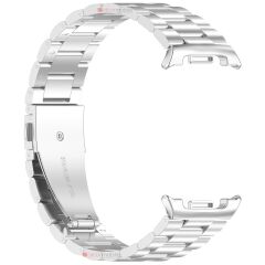 Galaxy Watch 8 40 / 44 mm Uyumlu Metal Kordon Premium Paslanmaz Çelik Kayış Baklalı Model Özel Pim Gümüş