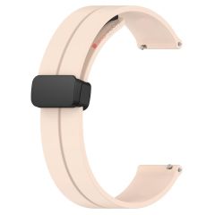 Huawei Watch GT 3 SE Silikon Kordon Magnetik D Tokalı Spor Kayış Mıknatıslı Toka Pudra