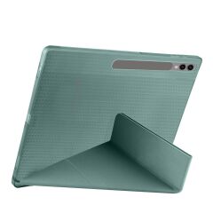 Galaxy Tab S9 Ultra 14.6'' SM-X910 Uyumlu Kılıf Kalem Bölmeli Standlı Uyku Modlu Kapaklı Tablet Kılıf Koyu Yeşil
