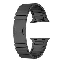 Apple Watch 10 42 mm uyumlu Metal Kordon Baklalı Model Bilezik Paslanmaz Çelik Kayış Kelebek Toka