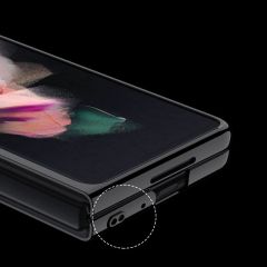 Samsung Galaxy Z Fold 3 Kılıf Premium Kapak Tam Uyumlu 2 Parça Metalik Renk Ultra İnce Electroplate Siyah