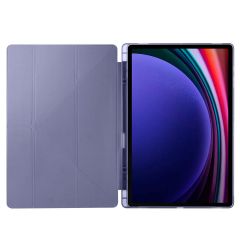 Galaxy Tab S9 Ultra 14.6'' SM-X910 Uyumlu Kılıf Kalem Bölmeli Standlı Uyku Modlu Kapaklı Tablet Kılıf Levander Gray