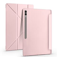 Galaxy Tab S9 Ultra 14.6'' SM-X910 Uyumlu Kılıf Kalem Bölmeli Standlı Uyku Modlu Kapaklı Tablet Kılıf Rose Gold