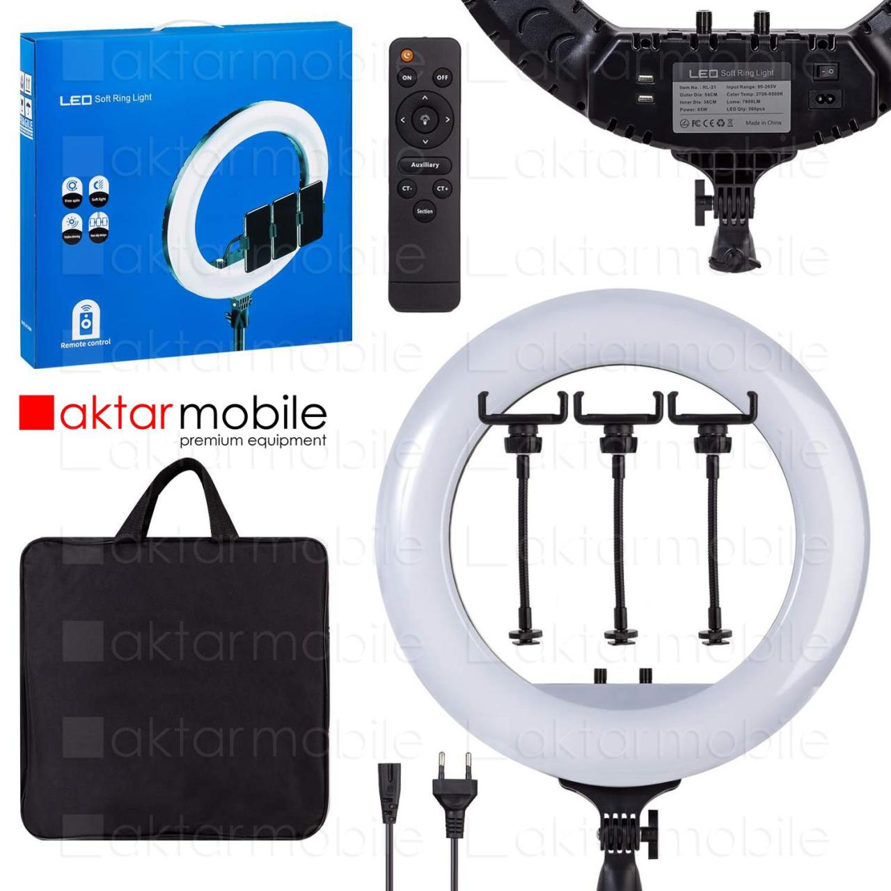 Ring Light Led Işık Halkası 18’’ 45 cm Profesyonel Stüdyo Işığı ve Taşıma Çantası