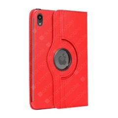 Apple iPad Mini 6. Nesil 2021 Kılıf 360° Dönebilen Akıllı Kapak Standlı Kılıf Smart Uyku Modlu Kırmızı