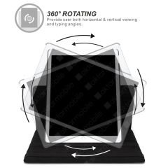 Apple iPad Mini 6. Nesil 2021 Kılıf 360° Dönebilen Akıllı Kapak Standlı Kılıf Smart Uyku Modlu Kırmızı